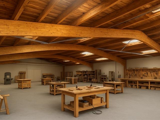 Geräumige, in Mezzanin aufgeteilte Industriehalle