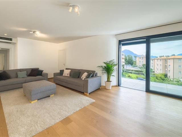 Geräumige Dachwohnung mit Dachterrasse in Pregassona