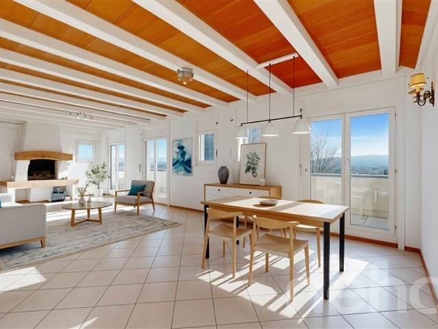 Geräumiges und helles Penthouse Doppelhaus mit offenem Blick