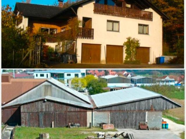 Gewerbeobjekt Halle mit Wohnhaus