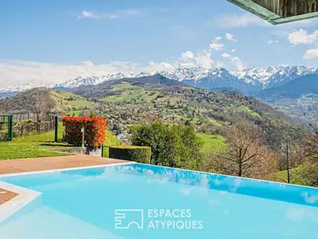 Gières 38610 Achat / Vente maison 10 pièces t10 au dernier étage piscine