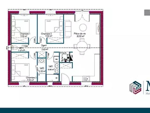 Goos 40180 Programme neuf maison neuf à vendre 4 pièces
