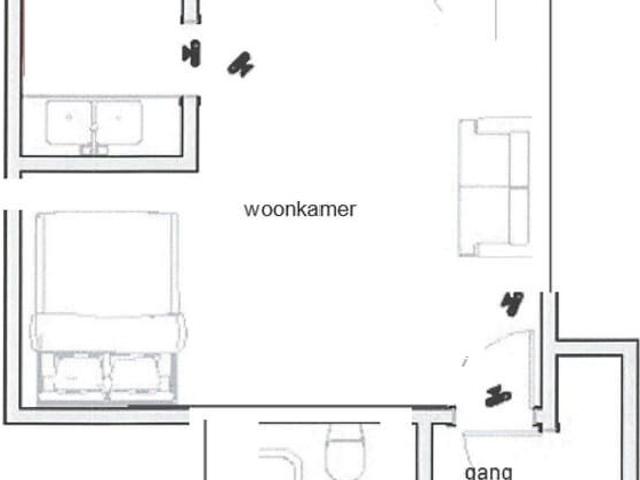 Goed gelegen studio incl. water & elektr. en ondh. kost