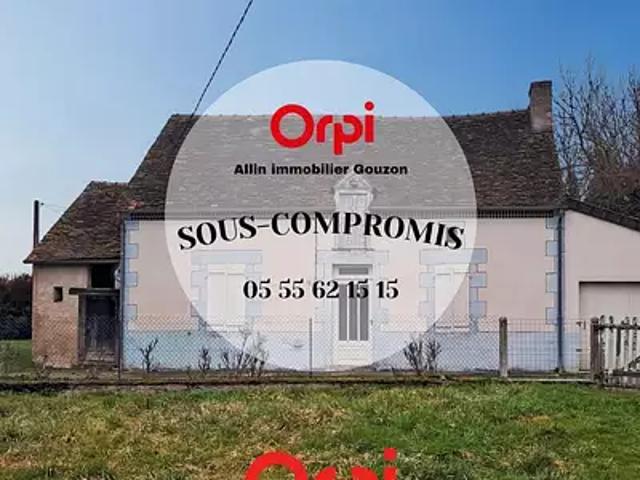 Gouzon 23230 Achat / Vente maison 3 pièces t3 jardin terrasse