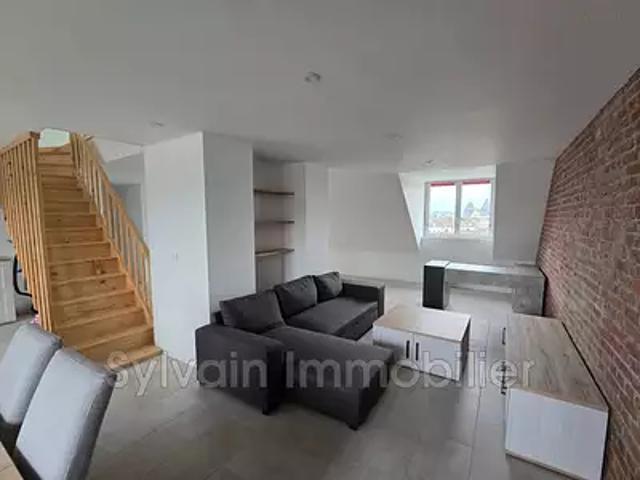 Gournay en Bray 76220 Location appartement 3 pièces t3 au dernier étage parking