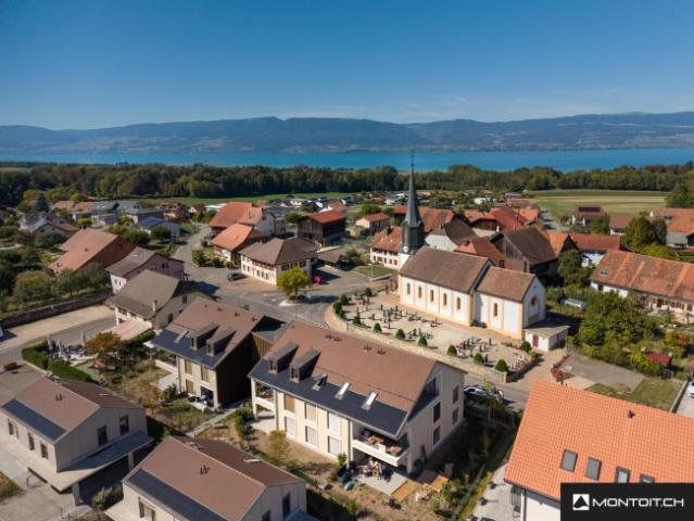 Gletterens, zu verkaufen, 3,5 Zimmer Wohnung, mit privatem Garten