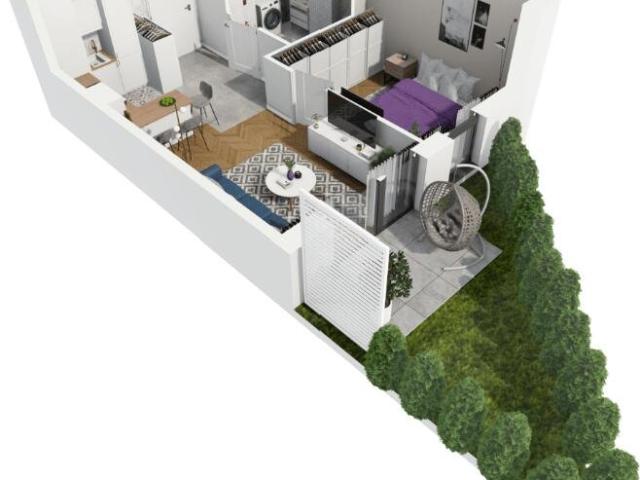 Nowoczesne 2 pokojowe mieszkanie z tarasem i smart home