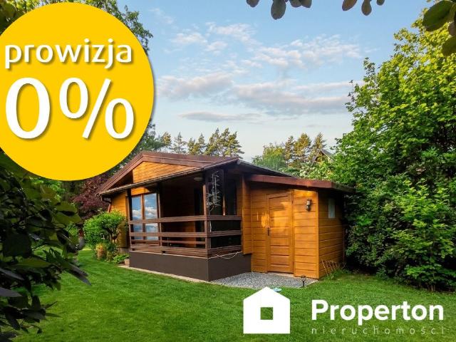Na sprzedaż działka z domkiem 35 m², las, taras, inwestycja
