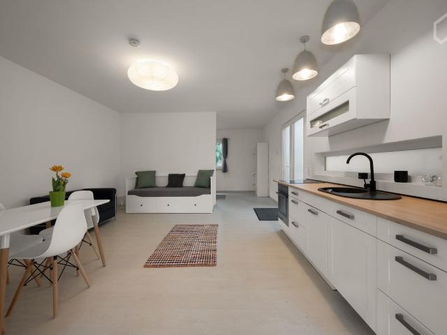 Ground floor, modernly furnished studio apartment in Ostheim, Koln Amsterdam Apartments for Rent