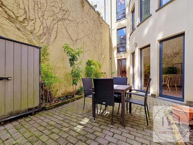 Ground floor with courtyard, furnished