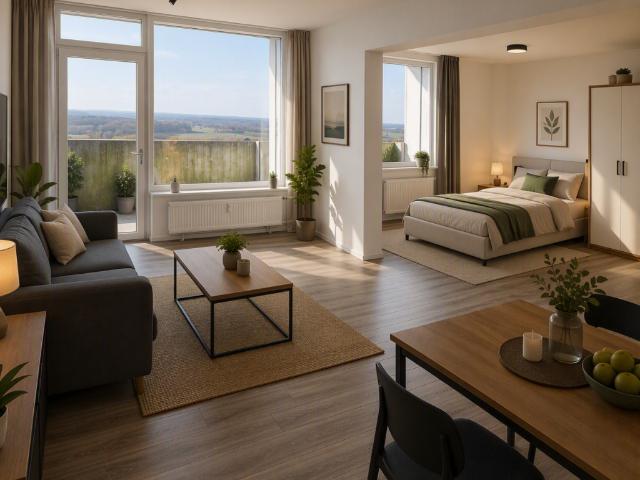 Große 1 Zimmer Wohnung mit Balkon und Einbauküche im Weißen Riesen Kiel Mettenhof