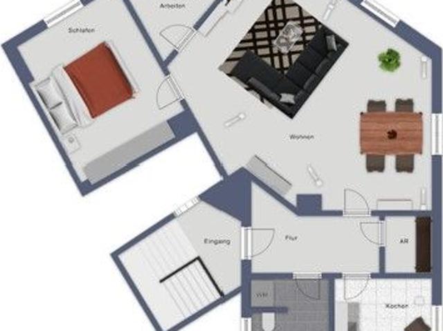 Große 2,5 Zimmer mit schönen Sichtbalken am Rannischen Platz Individuell und hochoben