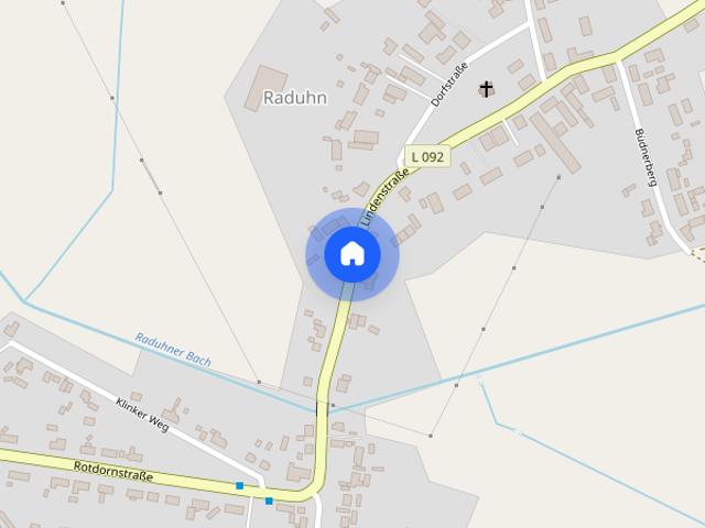 große 2 Raum Wohnung am Lewitzrand. EBK, Kamin, Terrasse & Gartenteil