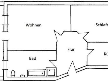 große 2 Raumwohnung mit Balkon in ruhiger Seitenstraße der Görlitzer Innenstadt!
