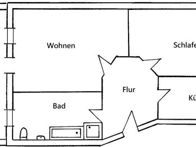 große 2 Raumwohnung mit Balkon in ruhiger Seitenstraße der Görlitzer Innenstadt!