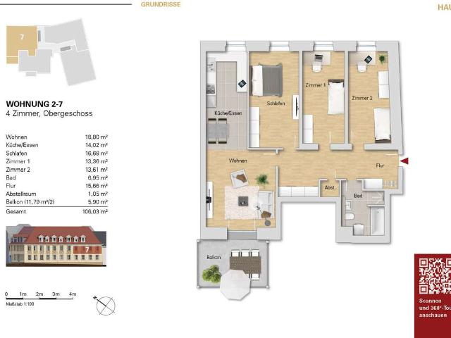 große 4 Zi. Eigentumswohnung, WE 2 7 zu verkaufen