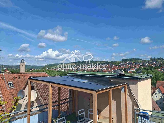 Große Maisonette Wohnung mit Großterrasse in Ochsenfurt, Stadtmitte am Marktplatz, neu zu vermieten