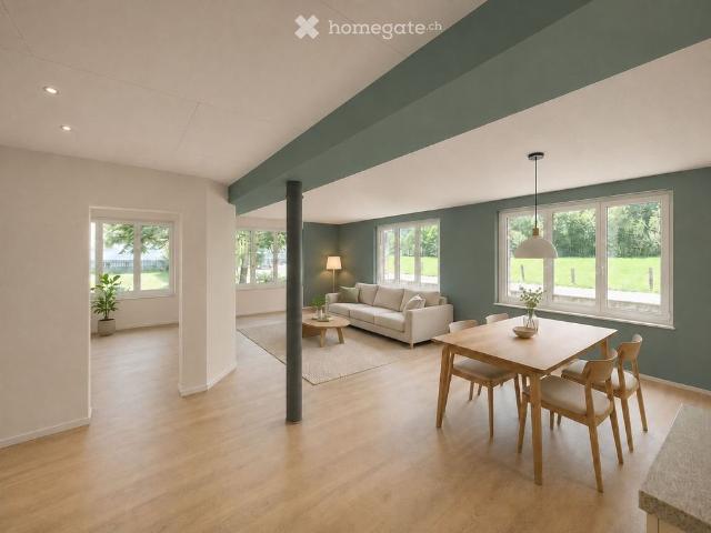 Grosse Parterrewohnung mit Garten