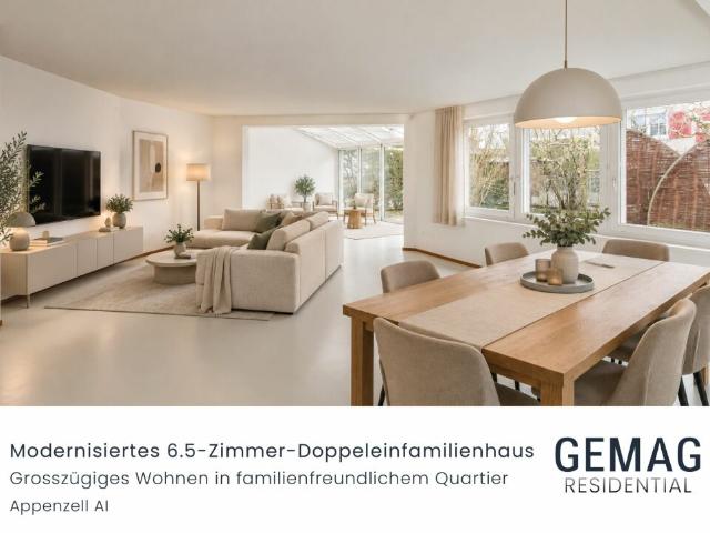 Grosses 6.5 Zimmer Doppeleinfamilienhaus an bevorzugter Wohnlage modernisiert und sofort bezugsbereit