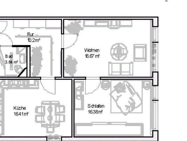 Großzüge 2 Raum Wohnung mit toller Wohnküche!