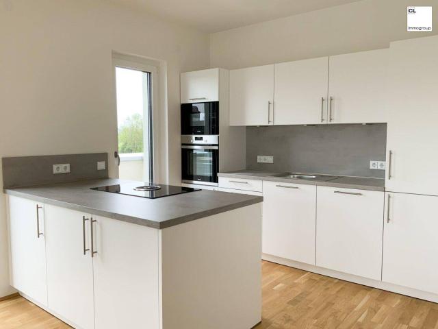 Großzügig geplante Wohnräume, moderne offene Wohnküche, große Sonnenterrasse, Tiefgarage!