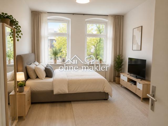 Großzügige 4 Zimmerwohnung mit großer Terrasse und Wohnküche in Zeitz — vollsaniert