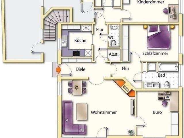 Grosszügige 4.5 Zimmerwohnung+Garten+Carport+Terrasse+Inventar !