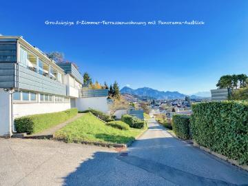 RESERVIERT: Großzügige 5 Zimmer Terrassenwohnung mit Panorama Ausblick in Hanglage von Schwarzach