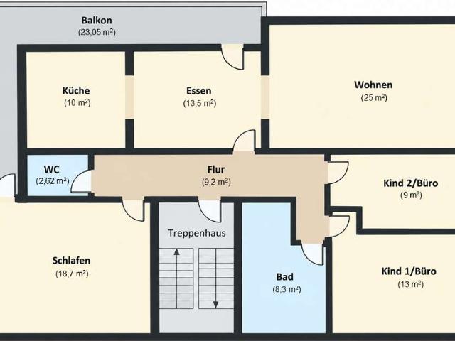 Großzügige 5 Zimmer Wohnung mit Balkon – ca. 114 m² – frisch renoviert