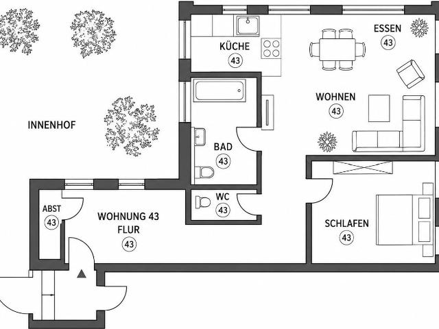 Großzügige 2 Zimmer Wohnung mit historischem Charm in Albstadt Thailfingen