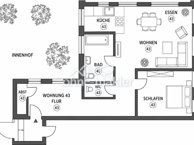 Großzügige 2 Zimmer Wohnung mit historischem Charm in Albstadt Thailfingen
