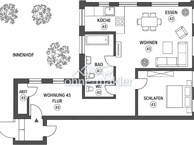 Großzügige 2 Zimmer Wohnung mit historischem Charm in Albstadt Thailfingen