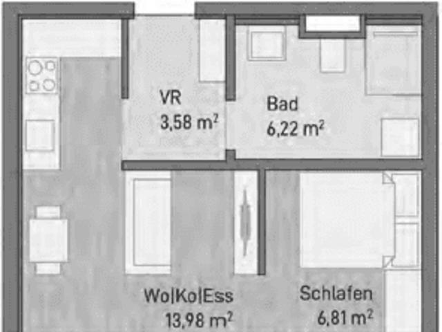 Großzügige 2 Zimmer Neubau Anlegerwohnung 30,59m² in Graz/Gries
