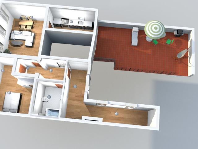 Großzügige 3 Raum Wohnung mit ca. 43 m² großer Terrasse in Hohenstein Ernstthal