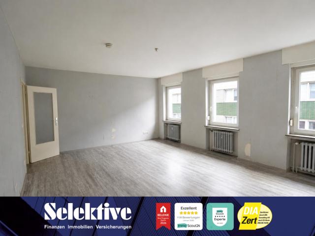 Großzügige 3 Z. Wohnung mit modernem Bad und viel Gestaltungspotenzial im Dellviertel nähe Kant Park