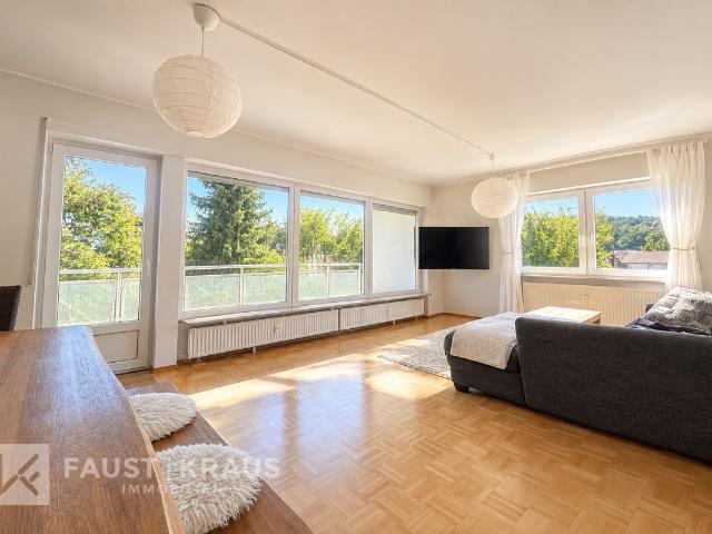 Großzügige 3 Zimmer Wohnung mit langem Balkon und moderner Einbauküche in Haibach Grünmorsbach