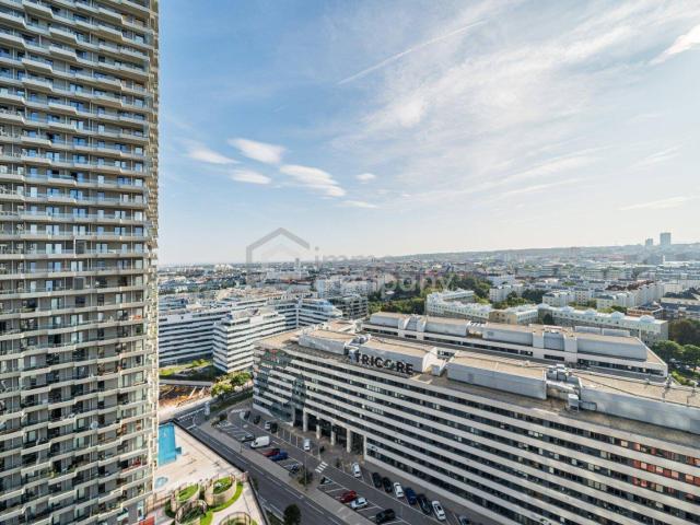 Großzügige 3 Zimmer Wohnung im 18. Stock mit Südbalkon – voll möbliert, all inclusive | 1030 Wien