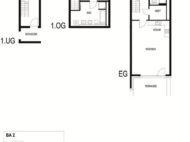 Großzügige 3 Zimmer Maisonette Wohnung mit Süd Balkon im City Prag