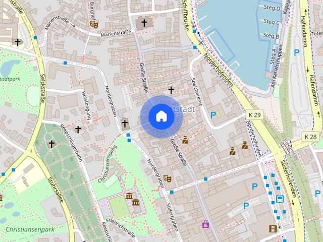 Großzügige 3,0 Zimmer Wohnung, Große Str. 30, 1.OG ! Bitte bewerben Sie sich online !