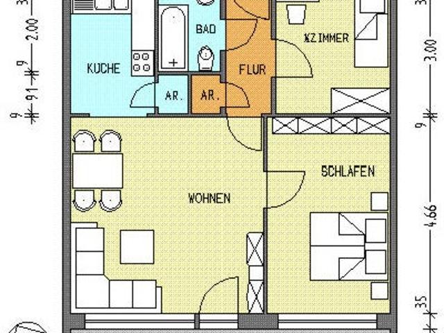 Großzügige Wohnung mit Balkon!