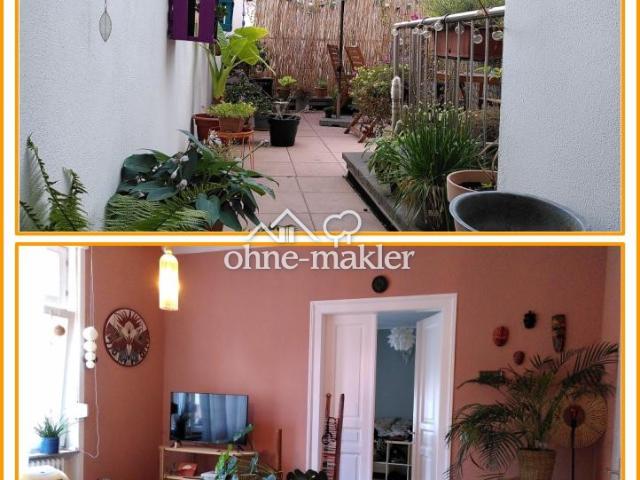 Großzügige Wohnung mit Hinterhof Terrasse in Bahnhofsnähe