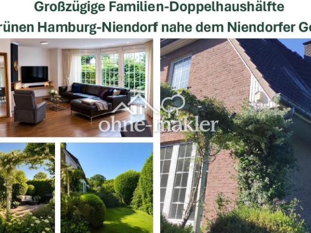 Großzügige Familien Doppelhaushälfte im grünen Hamburg Niendorf