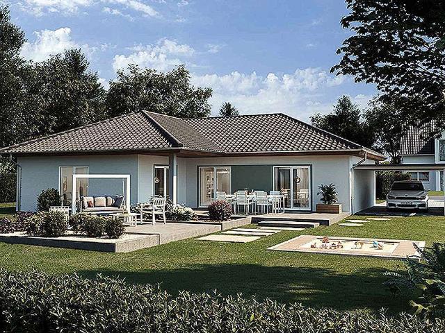 Großzügiger Bungalow mit überdachter Terrasse inkl. Grundstück in ruhiger Lage
