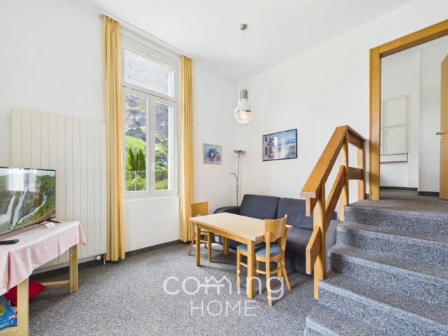 Grosszügiges 1.5 Zimmer Studio in Leukerbad mit Sonnenterrasse und Bergsicht