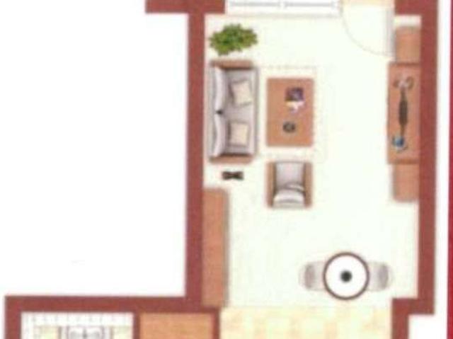 großzügiges 1 Zimmer Arpartment mit Balkon und Blick ins Grüne