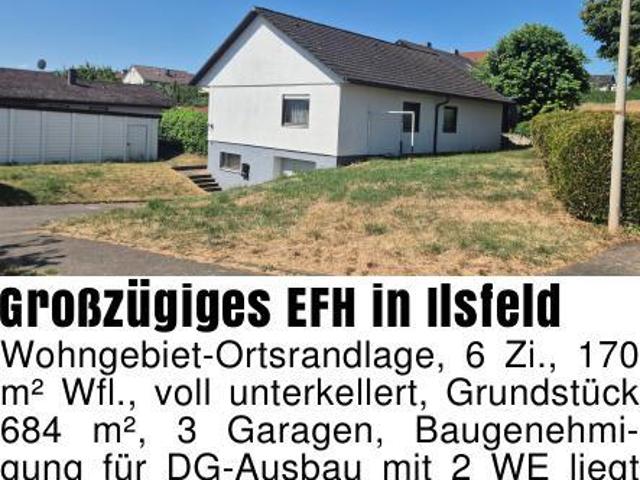 Großzügiges EFH in Ilsfeld Wohngebiet Ortsrandlage, 6 Zi 170 m
