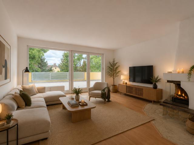 Großzügiges Penthouse mit Kamin nahe dem Nymphenburger Schlosspark