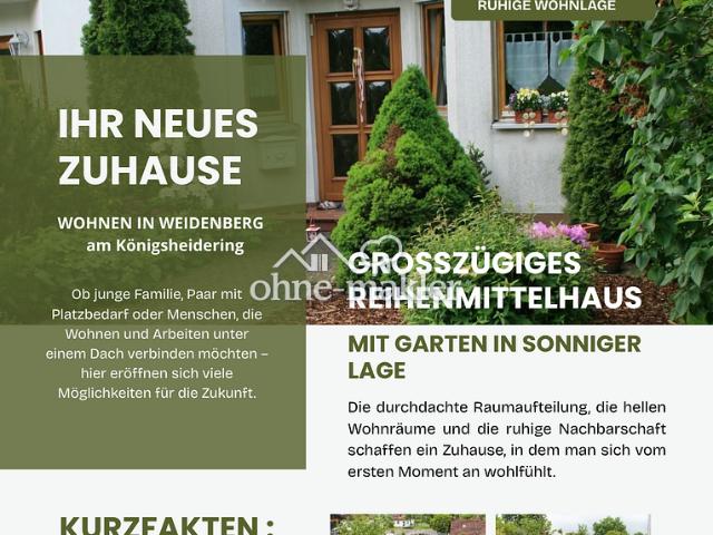 Großzügiges Reihenmittelhaus in ruhiger Wohnlage