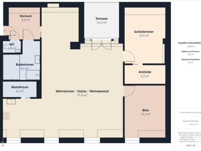 Großzügiges Wohnen mit Loft Charakter – 120m², Terrasse & Tiefgaragenplatz