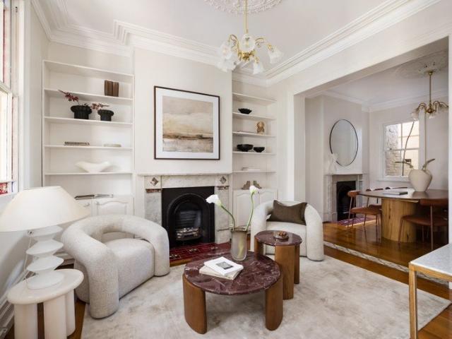 Graceful Victorian terrace with tri balcony design